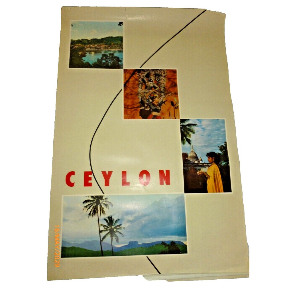 Vintage Ceylon Sri Lanka Travel Poster 20x30 Tourism Culture‎ Nature Wall Art